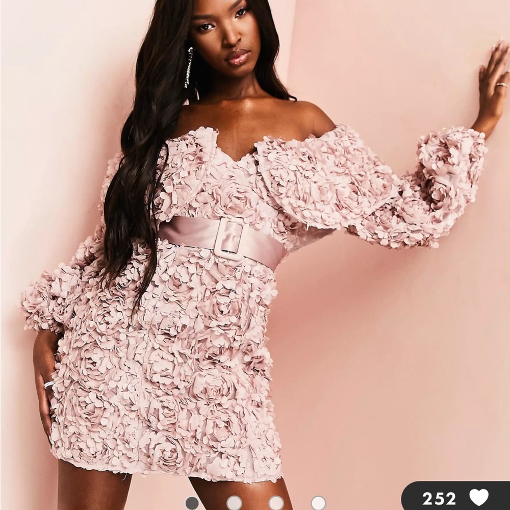 ASOS Luxe 3D floral dress